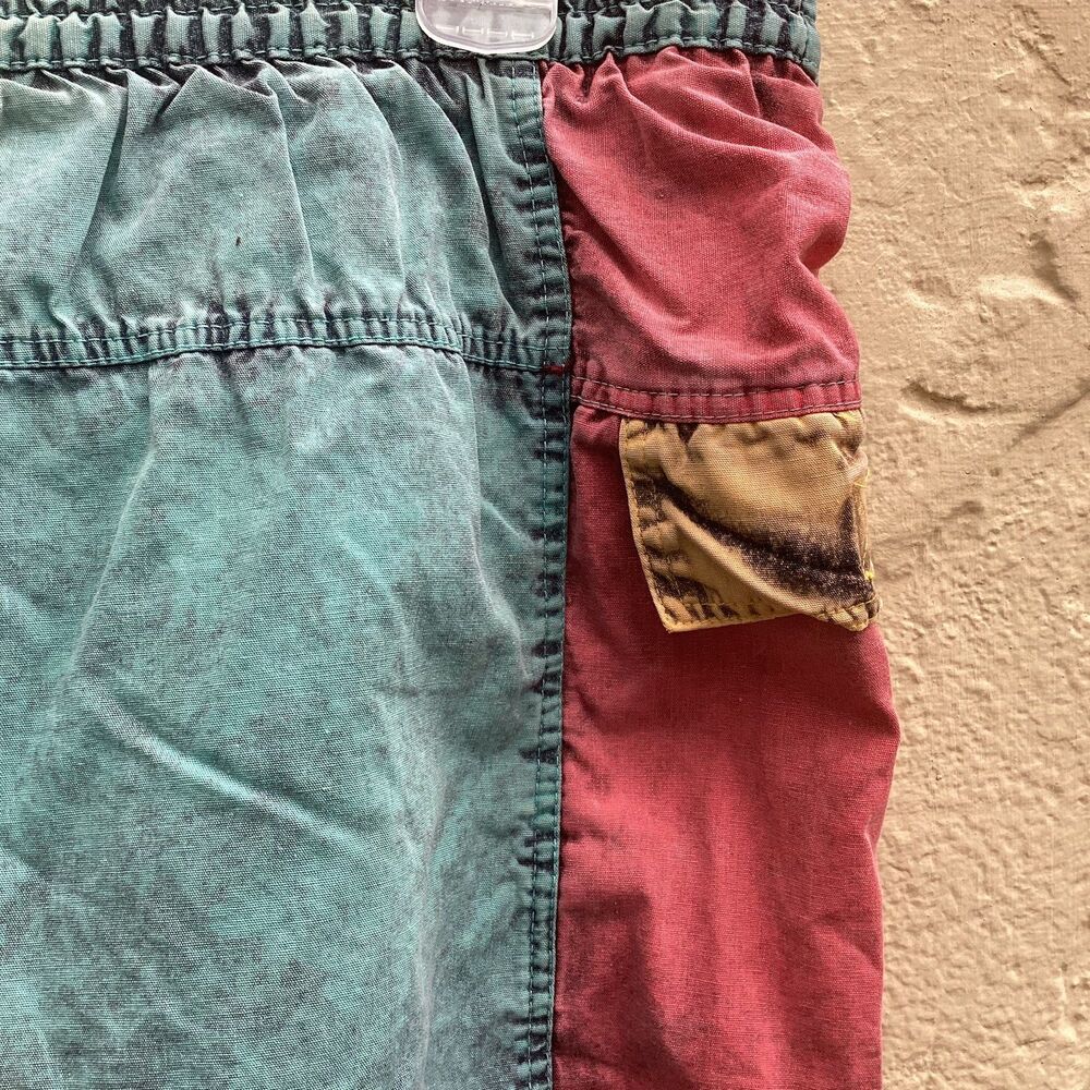 Vintage cotton men’s sz L shorts color blocked 90s - Picture 3 of 5